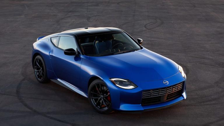 2023 Nissan Z performance in blue.